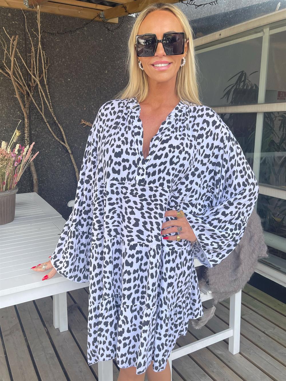 Shannon - Klänning med leopardmönster